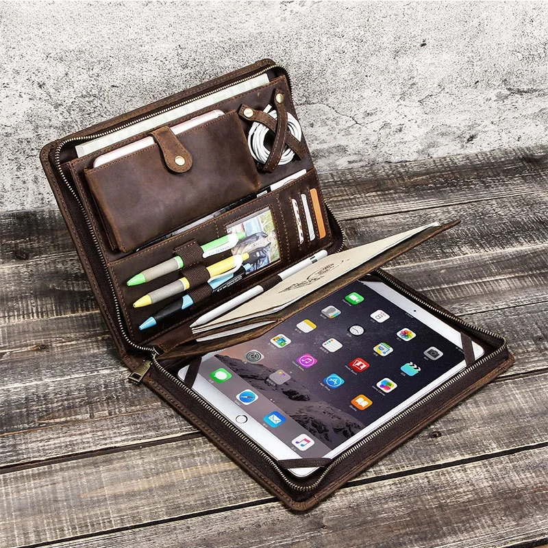 Tech Accessories For Ipad - Bolsa de almacenamiento de cuero para