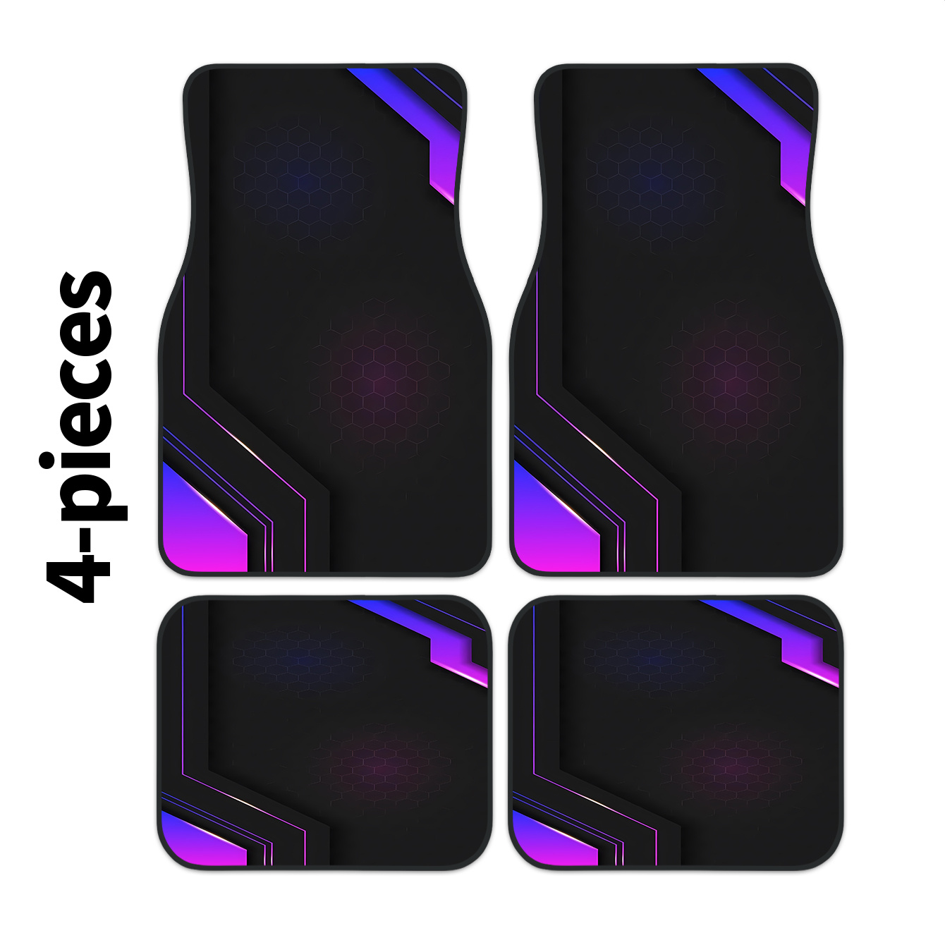 Tech Accessories Luxury - 4 piezas de alfombrillas para coche